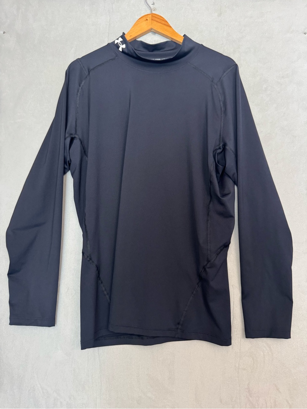 Under Armour HeatGear Compression Shirt Men’s 3XL Black Mock Neck Long Sleeve
